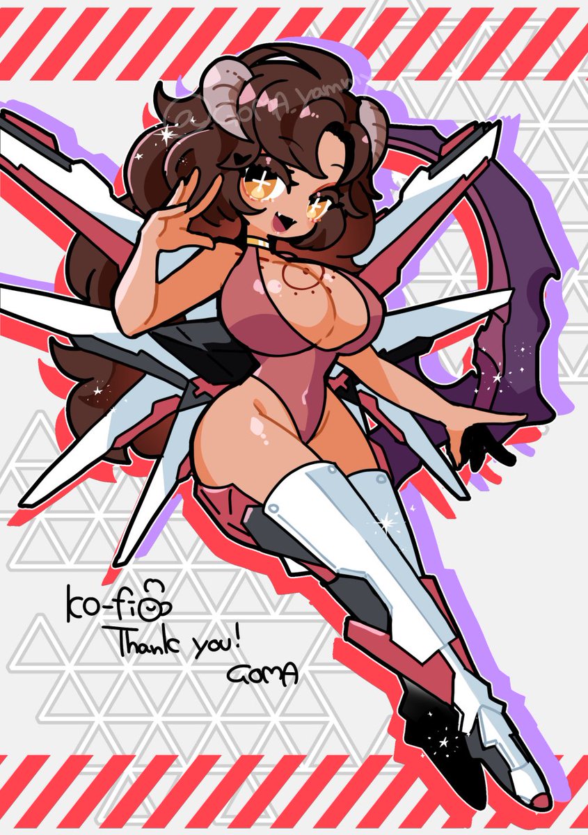 「ko-fi sketch comm! Thank you for request」|GOMA✨commission open✨のイラスト