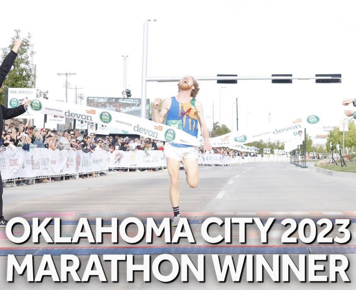 PrincipalHallie's tweet photo. NHS Tiger, Al Maeder - Class of 2012 - wins the OKC Marathon! @gonormantigers #npsproud #tigerpride #risehigh #fighton https://t.co/w1C9CbL2w2