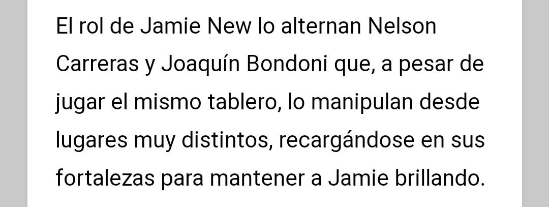 Jorgedd_11's tweet photo. 🐸/🚀 Cada uno construyó su personaje desde diferente lugar y le pone su escencia. Amé esto: "recargandose en sus fortalezas para mantener a Jamie brillando" ✨👠
#TodoElMundoHablaDeJamie #JoaquinBondoni #NelsonCarreras https://t.co/gHLTKOsqoH