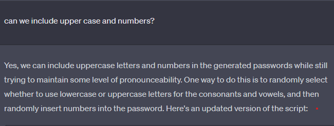 Here's how I get ChatGPT to generate dictionaries / word lists for use in brute force attacks