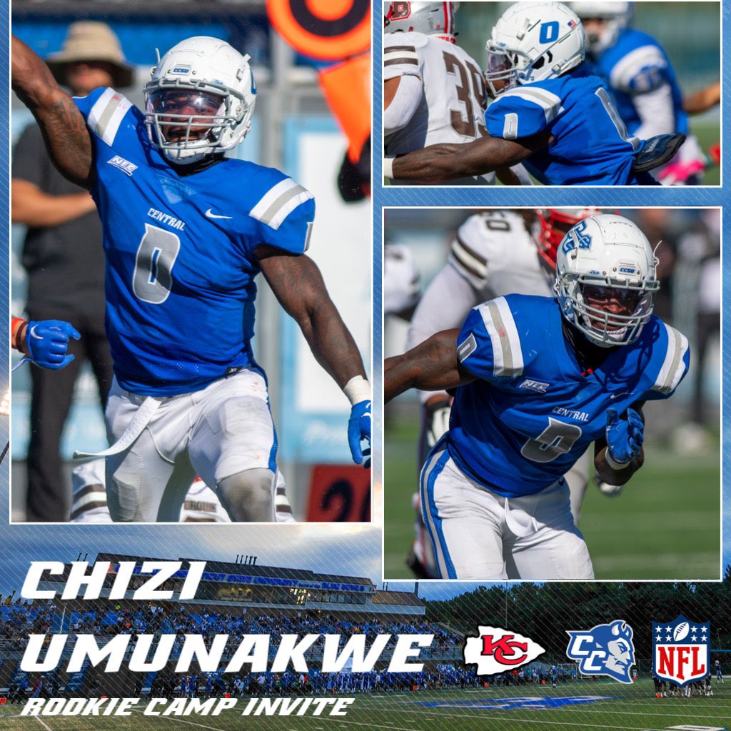Congratulations to <a href="/chiz2017/">🔆 Chiz Umunakwe 🇳🇬</a> on receiving an invite to rookie minicamp with the <a href="/Chiefs/">Kansas City Chiefs</a> 🙏🏽🔥