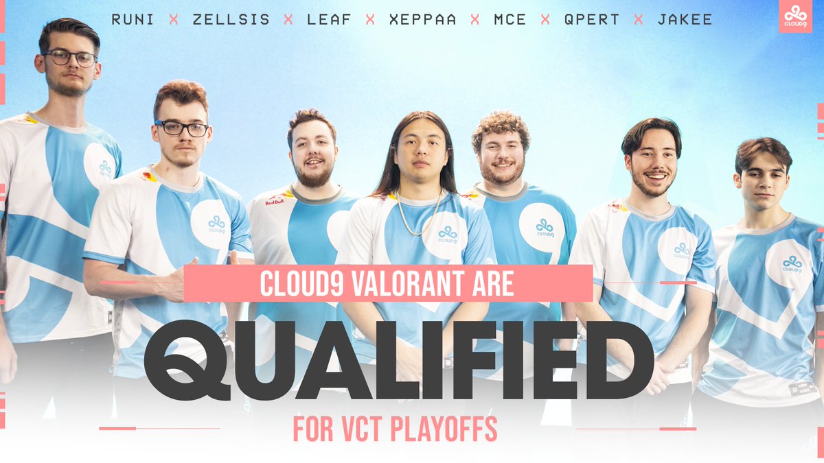 Cloud9 VALORANT are qualified for playoffs.

Keep doubting us 😉 #C9WIN