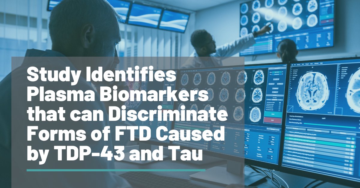 Researchers at the University of Pennsylvania have discovered biomarkers that could be used to discriminate #FTD cases associated with the TDP-43 and tau proteins. ➡️ Click here to learn more: bit.ly/3o6IU8e