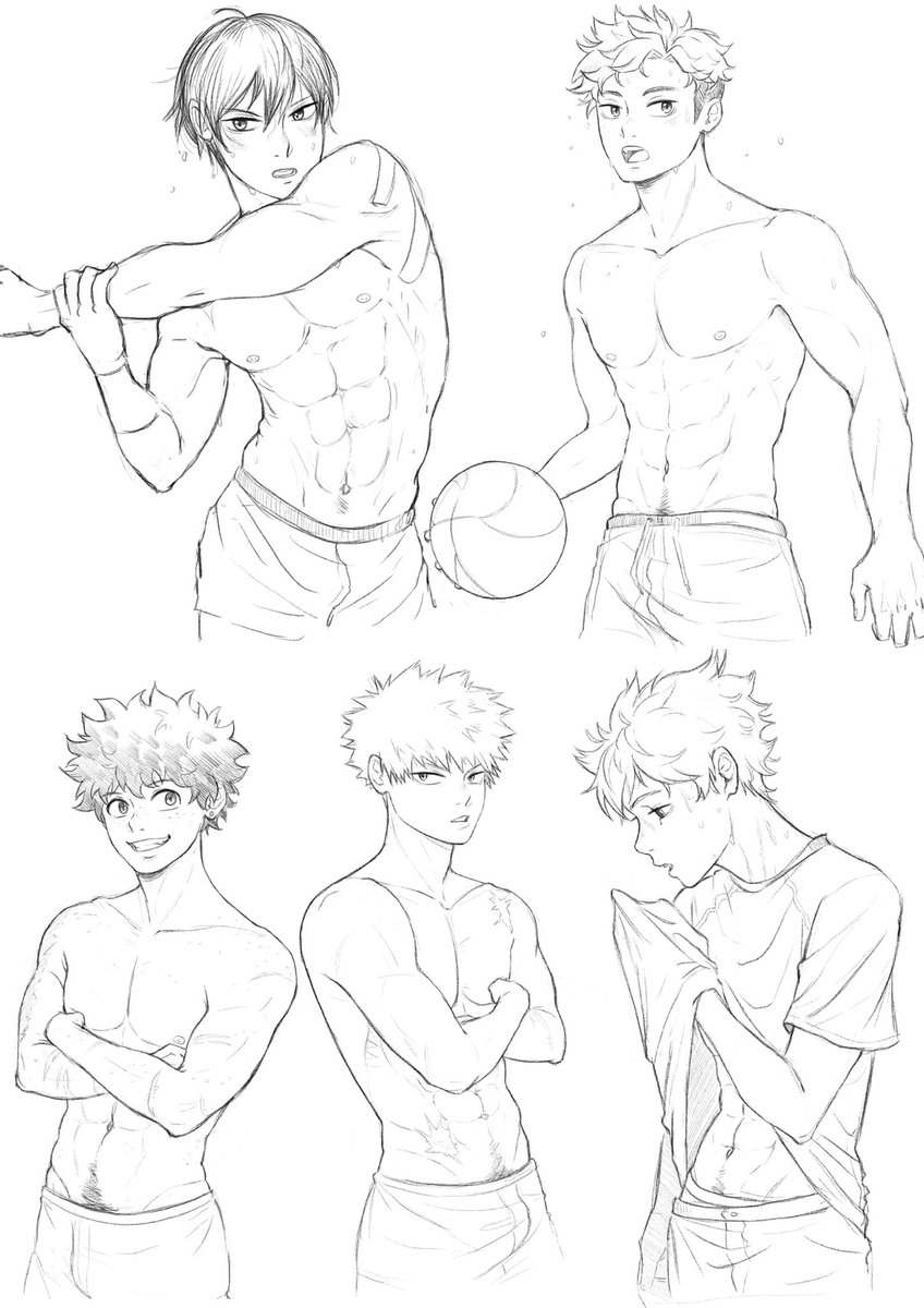 Shirtless practice :3