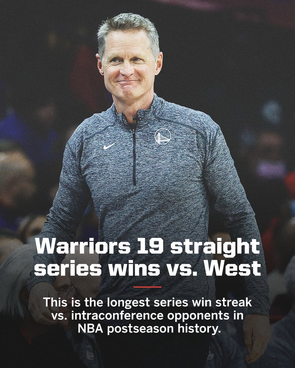 ESPNNBA's tweet photo. The Warriors are on a historic run in the West ���� https://t.co/QBZcGTNwhm