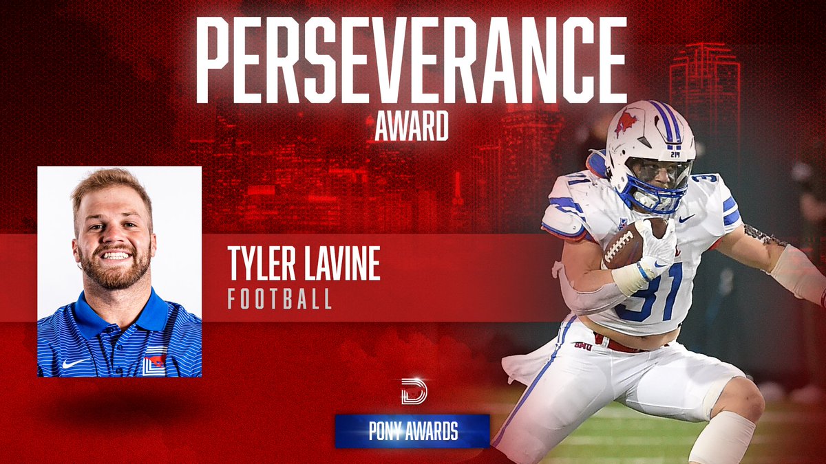 SMU Athletics (@smumustangs) on Twitter photo #PonyAwards23 – The winner of the Male Perseverance Award is Tyler Lavine of <a href="/SMUFB/">SMU Football</a>. #PonyUp #PonyAwards23 – The winner of the Male Perseverance Award is Tyler Lavine of <a href="/SMUFB/">SMU Football</a>. #PonyUp