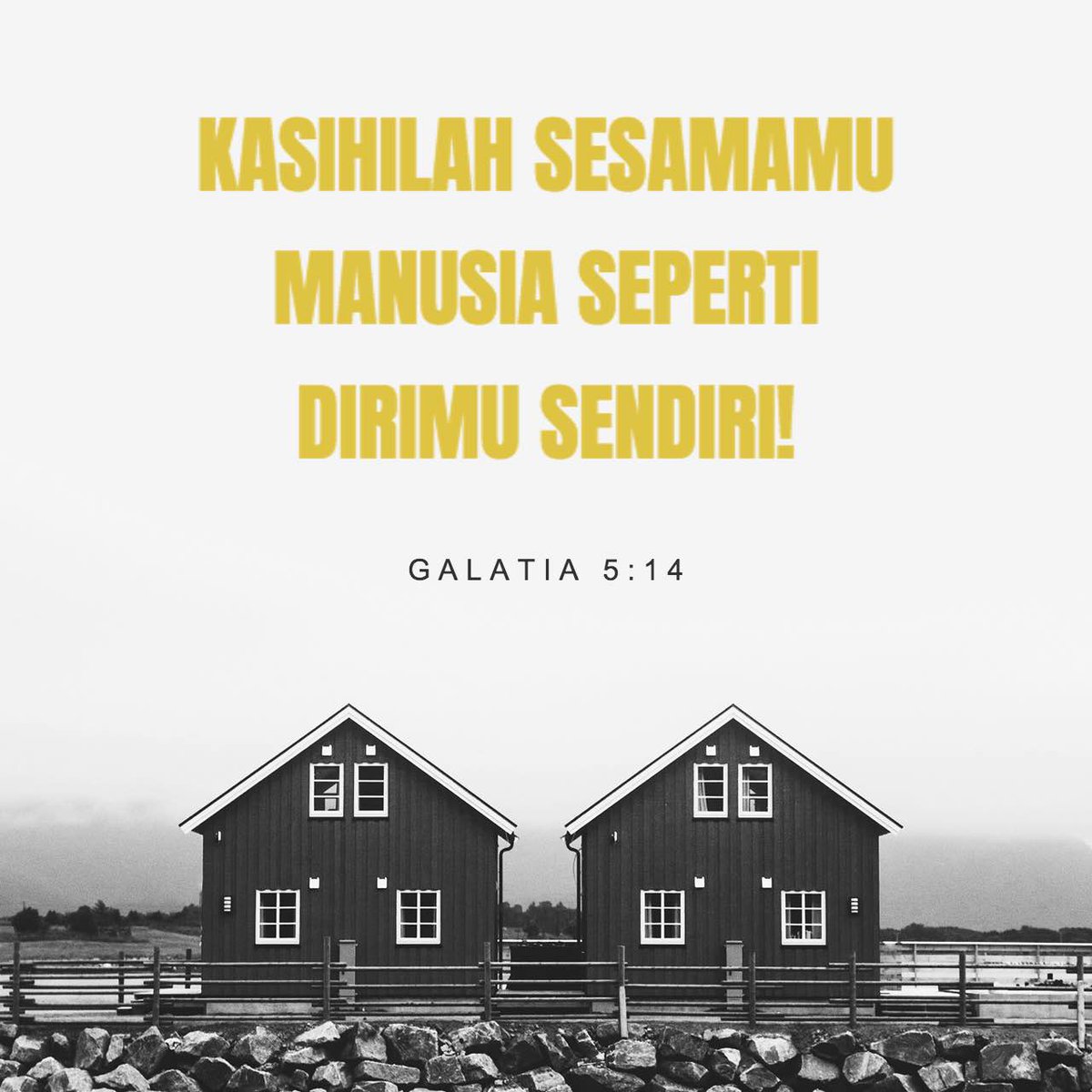 tomzsky's tweet photo. Sebab seluruh hukum Taurat tercakup dalam satu firman ini, yaitu: ”Kasihilah sesamamu manusia seperti dirimu sendiri!”
Galatia 5:14 TB

https://t.co/iaKttQv55Q https://t.co/XsOJqxMEbM