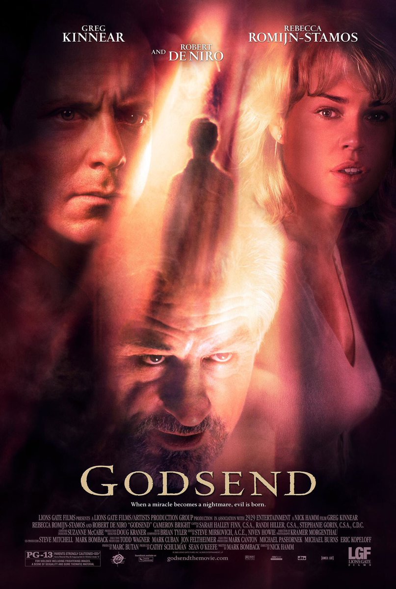 🎬MOVIE HISTORY: 19 years ago today, April 30, 2004, the movie 'Godsend' opened in theaters!

#GregKinnear #RebeccaRomijn #RobertDeNiro #CameronBright #JanetBailey #ChristopherBritton #JakeSimons #ElleDowns #ZoiePalmer #DevonBostick #MunroChambers #NickHamm