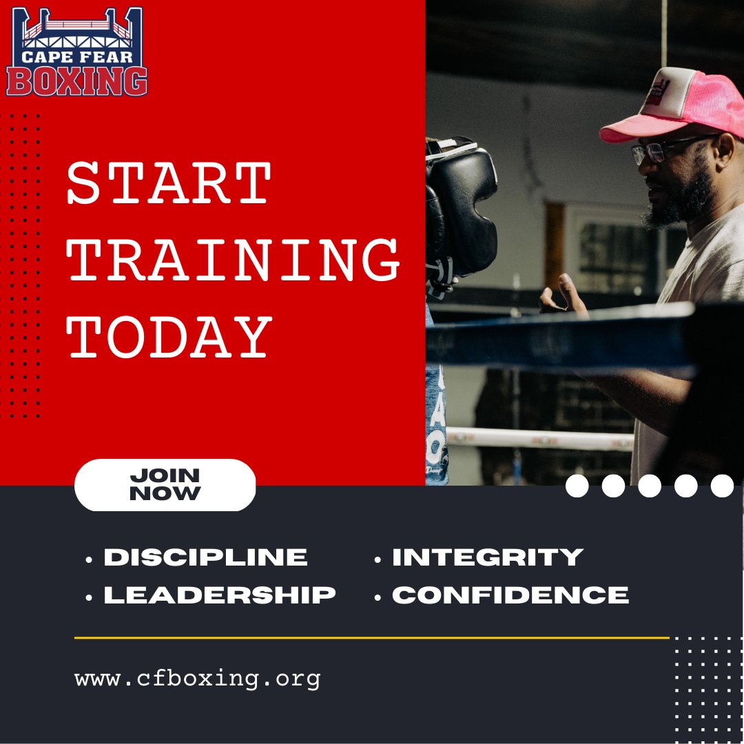CapeFearBoxing's tweet image. Our owner and founder, Coach Rasheed has been passionate about boxing for his entire. He started this journey in the park with a dream to create champions and he is still doing just that to this day 💯
#wilmingtonnc #ncboxing #boxingprogram #boxingtraining #competitiveboxing