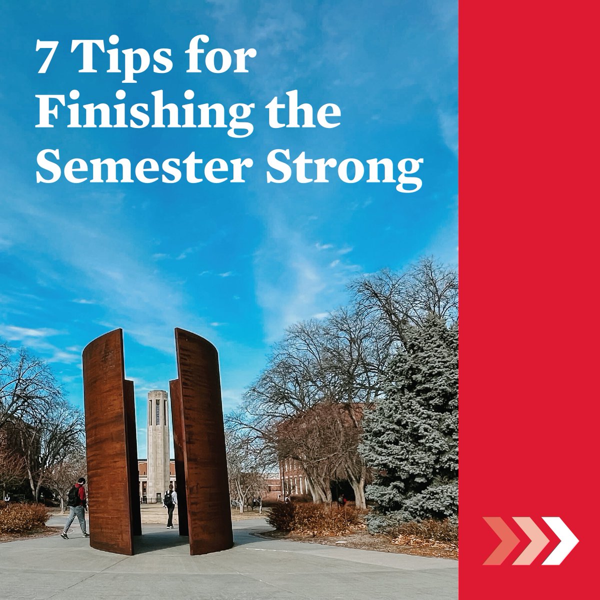 Ready to conquer your finals? 📚💪 Follow these 7 tips to finish the semester strong and ace your exams! From planning your study schedule in advance to focusing on healthy habits, these tips will help you stay organized, motivated, and on track. Good luck, you've got this! #UNL