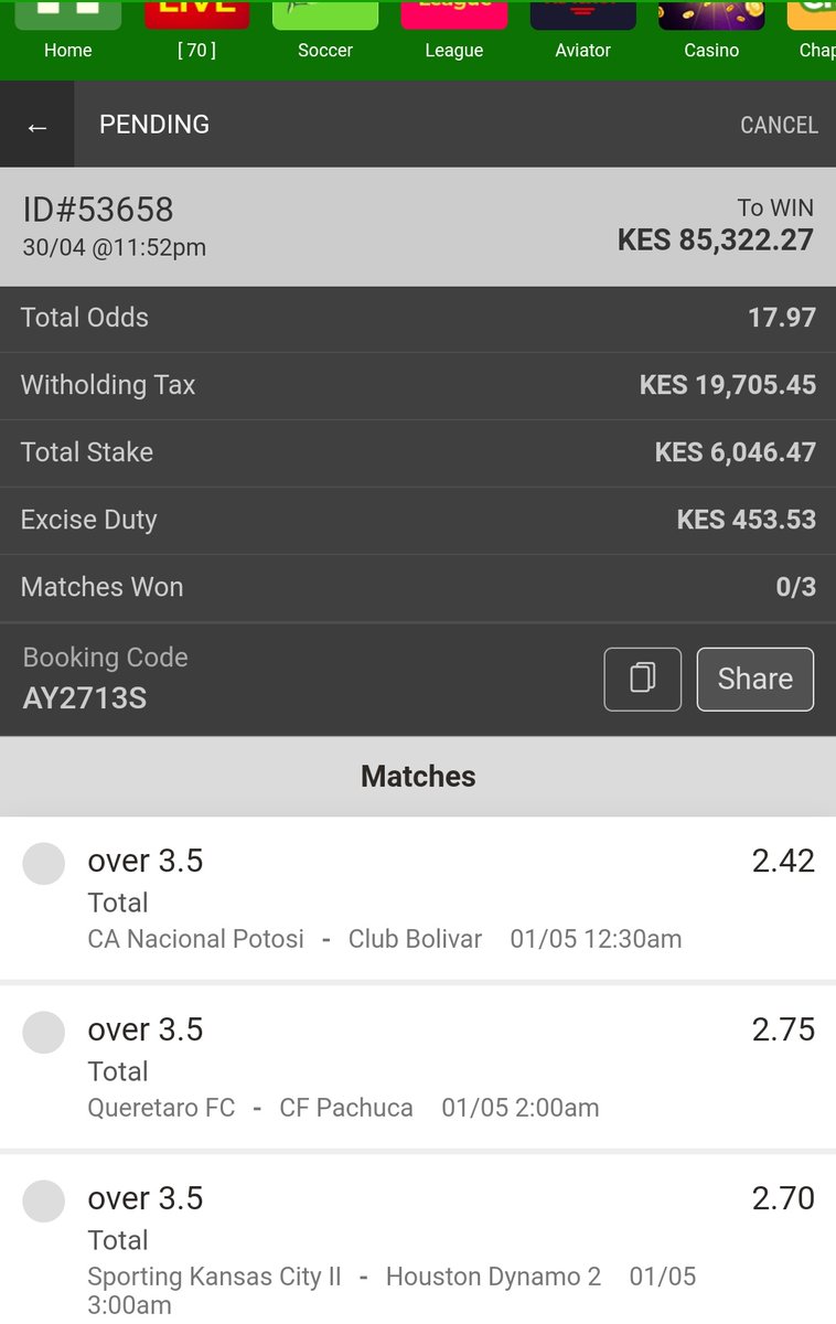 Sure winning tips
Kick off 12:30 Am
👇
odibets.com/share/AY2713S
👆
Click here to place bet
This is a sure win✅
