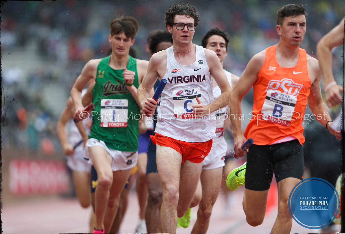 PM_Photo's tweet photo. ⭐️Penn Relays 2023⭐️ CM 4x Mile COA-Look who I spotted in the same race …UVA’s (Wood) Gary Martin , Notre Dame’s (Butler) CJ Singleton &amp; Duke’s (GFS) Nick Dahl ! These guys were some of the best of PA in HS T&amp;F ! It’s so exciting to see them competing at the collegiate level . https://t.co/Q8HjN5137V