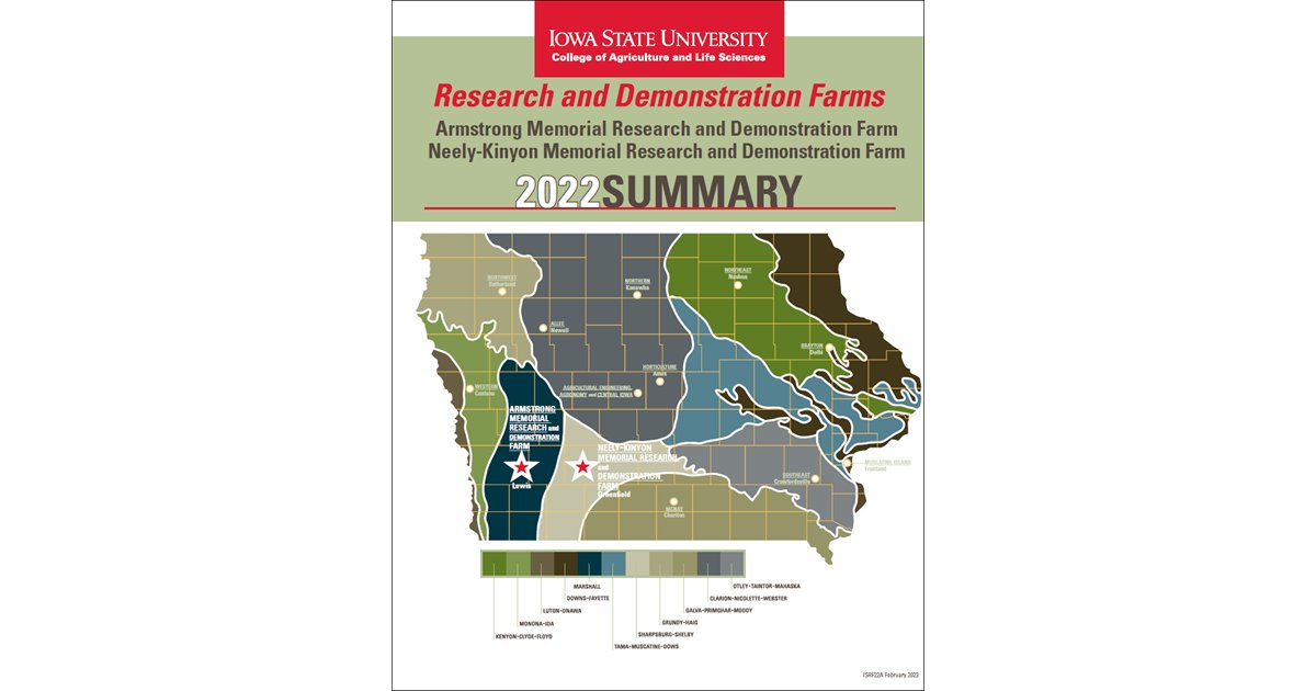 ANRDirector's tweet photo. 2022 Summary - Armstrong Memorial Research and Demonstration Farm Neely-Kinyon Memorial Research and Demonstration Farm: 
https://t.co/wtT92PLHjG https://t.co/i2og8Gpt2S