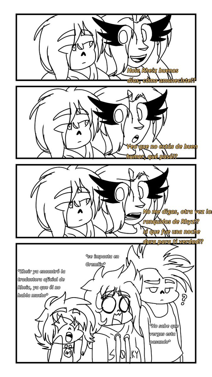 ComicWizardtale's tweet photo. Mini cómic “La traductora oficial de Rheiz” 

Rheiz, Zheir, Zhy y Rhyz le pertenecen a @ButcherZone https://t.co/ukbod9Gd3o