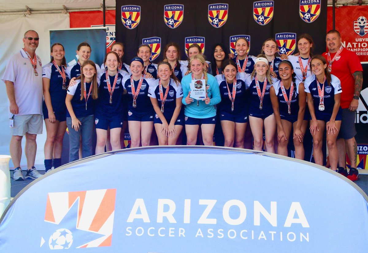 UnitedAZEVG04's tweet photo. Ended our ‘22-23 season as the @AZSoccerAssoc President’s Cup U19 Girls Gold Finalist! @AYSOUnited #weareAYSOUnited #family https://t.co/6Vht9OoEZZ