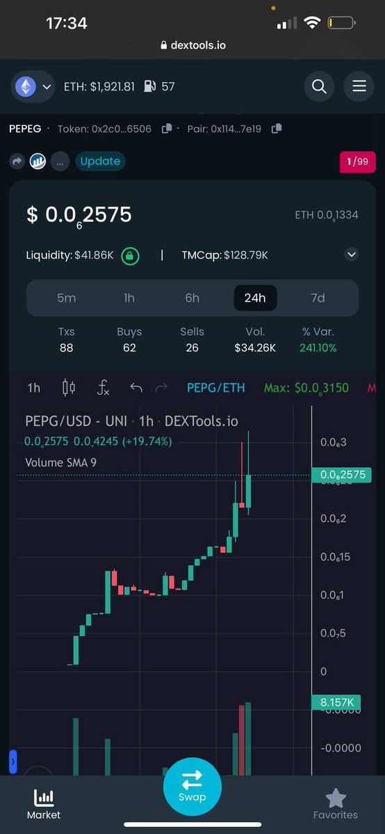 Web3_Sampaz's tweet photo. Jenkins | Pepe G:
🚨JUST LAUNCHED🚨

#PepeG has finally escaped captivity &amp; fled from the ‘Matrix’ 💪🏽🐸

Tate control of your destiny &amp; financial freedom💪🏽🐸

🔥 50% Burn
🌐 40% LP
📈 5% CEX 
🚀 5% Development 
⛔️NO TAX⛔️

🌐 Telegram - https://t.co/HgKSLMsMsc 
@elonmusk https://t.co/esCgl0FmxK
