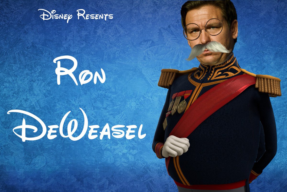 Introducing Disney’s latest villain, Prince Puddinfingers,  the Duke of Florida, aka…
#DesantisIsTheWorst #RonDeSantis #RonDeathsantis