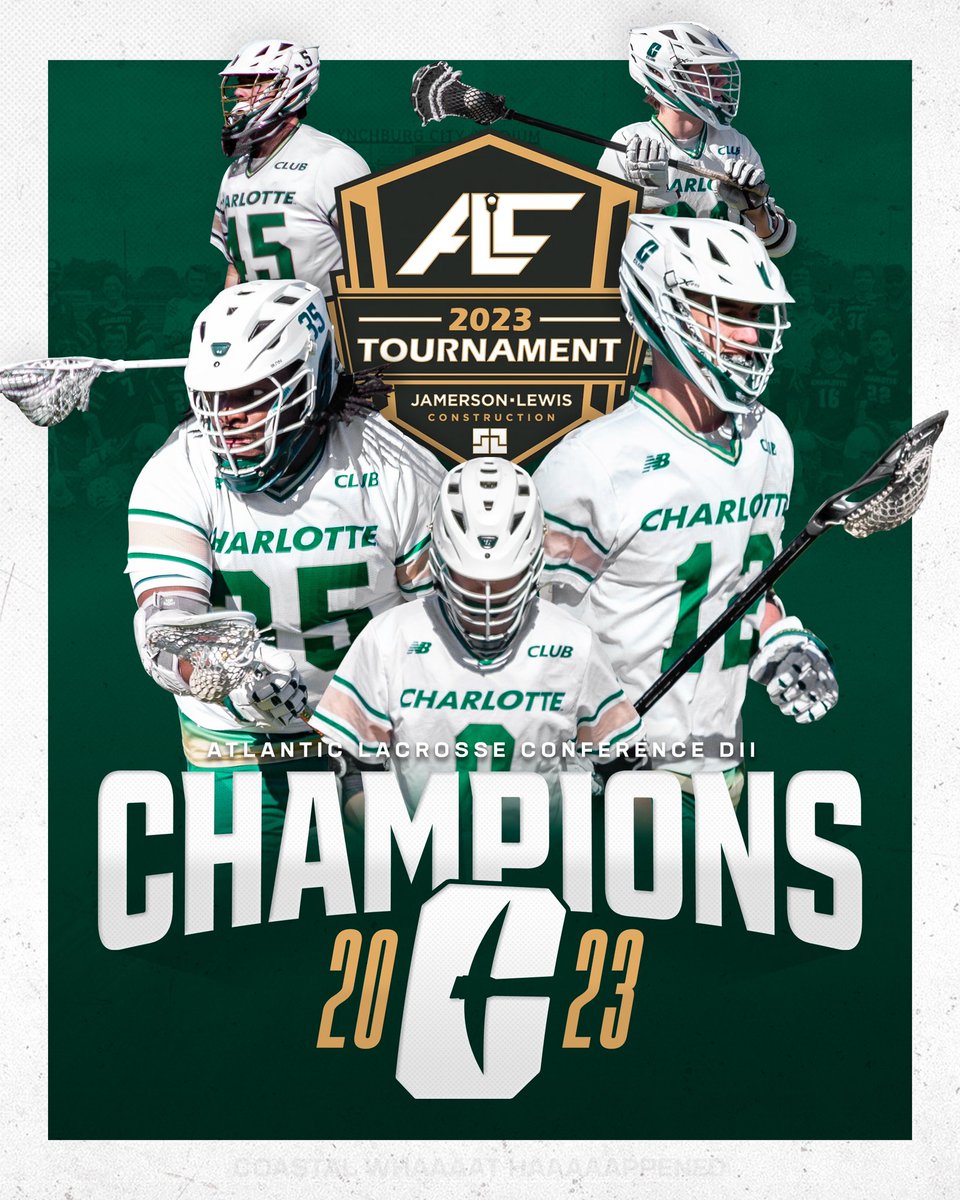 49erLacrosse's tweet photo. BACK 2 BACK ❗️❗️❗️

Charlotte is bringing home the ALC trophy for the 2nd time in 2 years. Louder for the people in the back: 

CHARLOTTE JUST WENT BACK 2 BACK

Next Stop: Round Rock, Texas for the National Championships. 

@VarsityLacrosse @AtlanticLC @MCLA @MCLA_Tournament https://t.co/tMwyHkepqm