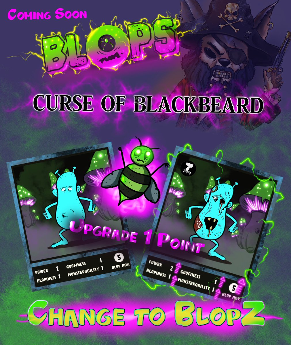 BlopsXPR's tweet photo. Blackbeard has been playing with voodoo on his bee and he unleashed a dark force - the Zombie Bee! The ZBee attacked the pirate blops first, and now the Zbees have spread to the entire blops population. Stay tuned for details on how you can join the zombie swarm! $XPR $BYRA #NFTs https://t.co/8mdpexvyRW