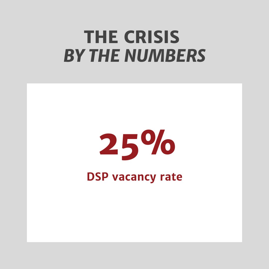 Under-funding from the state has caused low wages, high turnover, instability for individuals with I/DD and diminished capacity to serve those individuals and their families. Visit theydeservemore.com/take-action/ to show your support. #TheyDeserveMore