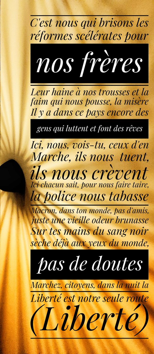 Al_Bd's tweet image. Allez pour s'entraîner demain pendant la manif, un vestige de ma folle jeunesse, le champs des partisans revue et corrigé pour l'occasion.
@Poulin2012 @AllanBARTE @caissesdegreve @idrissaberkane