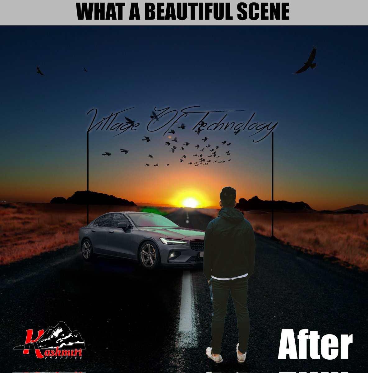 Before vs After Photo manipulation from @kashmiriGFX PLEASE welcome for graphic Services #villageoftechnology #vot #kashmirigraphics #perfectmotiongraphics #photoedits #photomaniplution #GraphicDesigner #photoediting