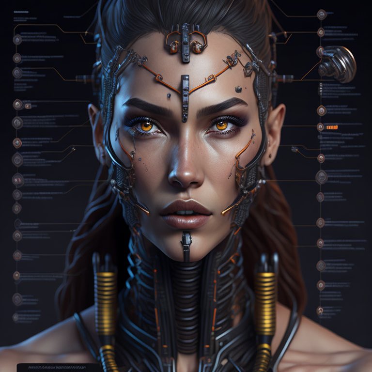 jpdganz's tweet photo. Tweaking my cyborg with different looks, ethnicities, values, and lighting. #AIArtwork #leonardoai #aiartcommunity #cyborgqueen #GenerativeAI https://t.co/zDwsCnScTS