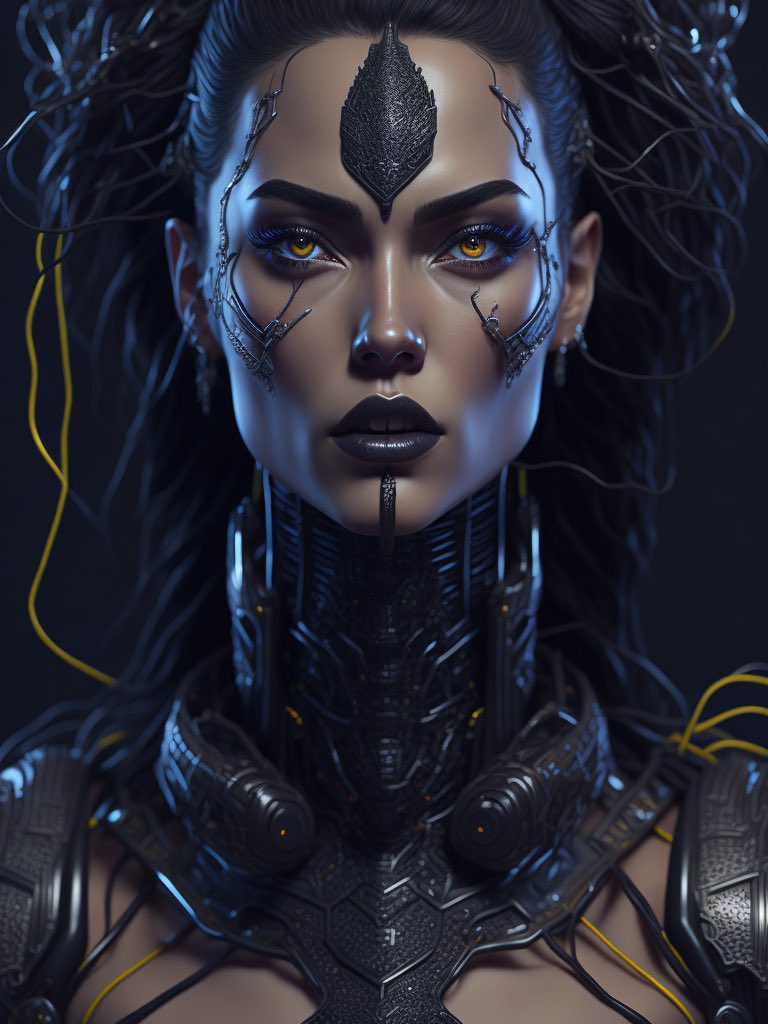 jpdganz's tweet photo. Tweaking my cyborg with different looks, ethnicities, values, and lighting. #AIArtwork #leonardoai #aiartcommunity #cyborgqueen #GenerativeAI https://t.co/zDwsCnScTS