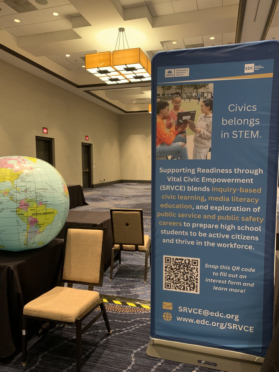 SRVCEcivics's tweet photo. So happy to be here at the @STEMecosystems annual convening with some of our #SRVCE teachers! Thanks @DoDstem for supporting #civics in #STEM! https://t.co/xbp9YkSbBf