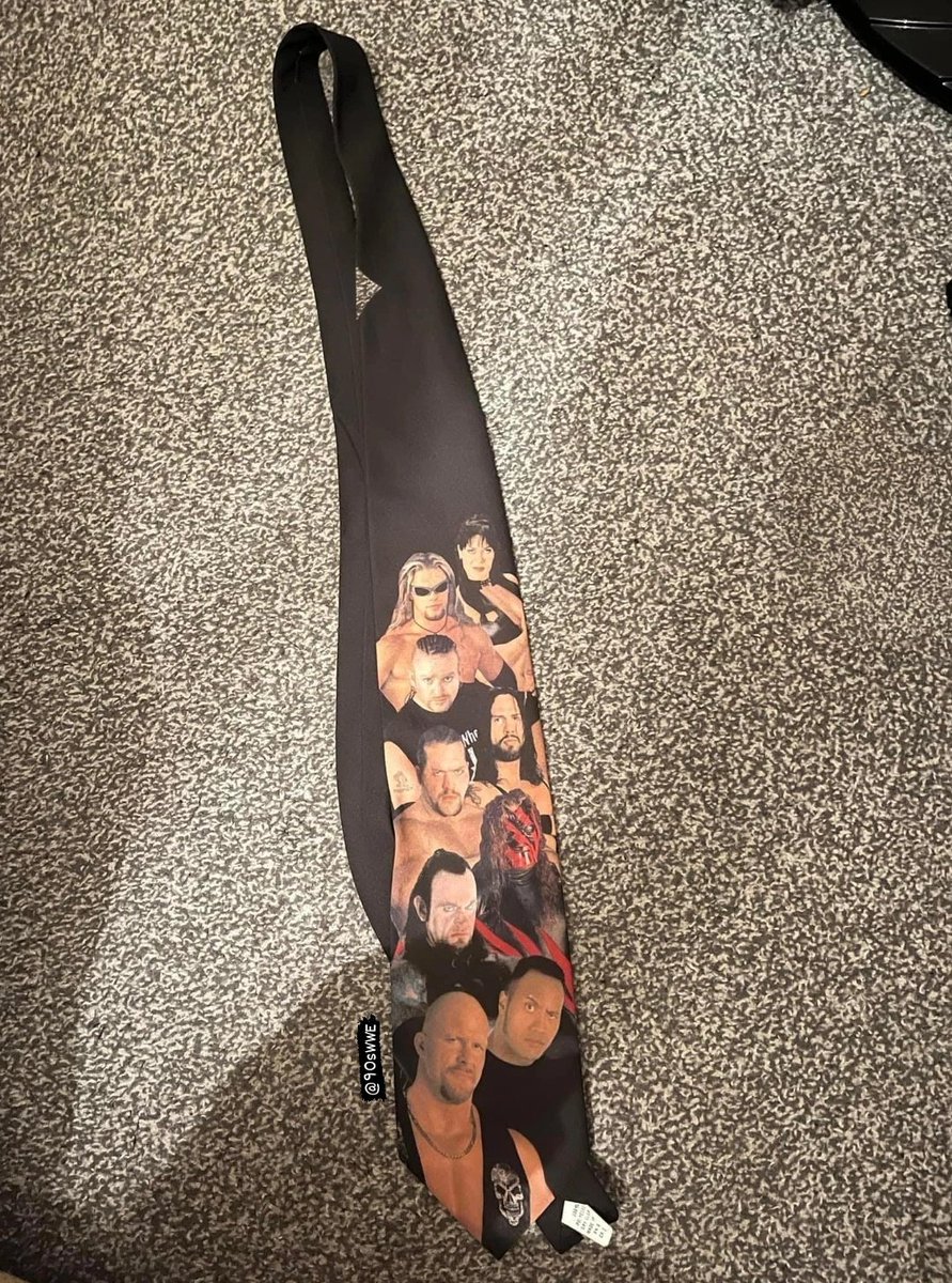 90sWWE's tweet photo. Wife: "I need you to look smart. Wear a nice tie."

My nice tie: https://t.co/IZiMxggcy4