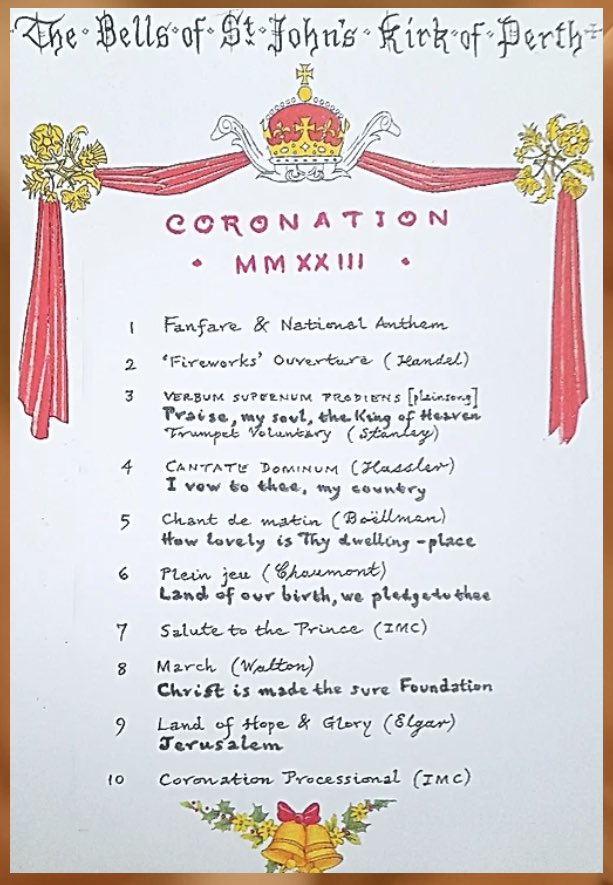#stjohnskirk #perth #Coronation Monday 1st May, 12 noon at St John’s Kirk, Perth - Carillon Recital on the occasion of the Coronation of Charles III - (streamed again from Monday 8th.)