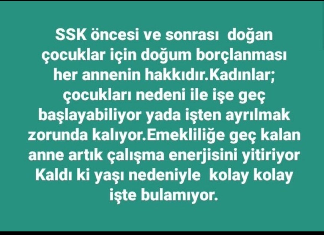 <a href="/nusret_3535/">nusret</a> Annelerin hakları biran önce verilmeli <a href="/RTErdogan/">Recep Tayyip Erdoğan</a> #SartsızDoğumBorclanma