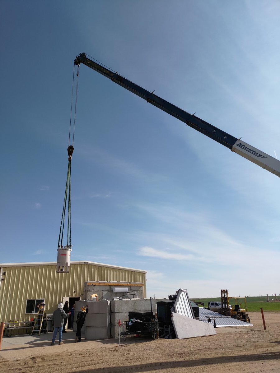 Horne Technologies' new cryocooler system upgrades being craned in. This will bring down the operational temperature of the cryosystem to -423 Degrees F (20K) on our hybrid magnetic/electrostatic fusion prototype. More exiting news to follow.