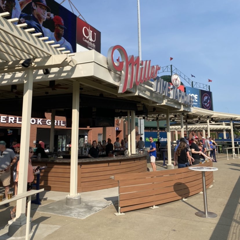 <a href="/LouisvilleBats/">Louisville Bats</a> Upside is…… Miller Time Taphouse looks great in the background!