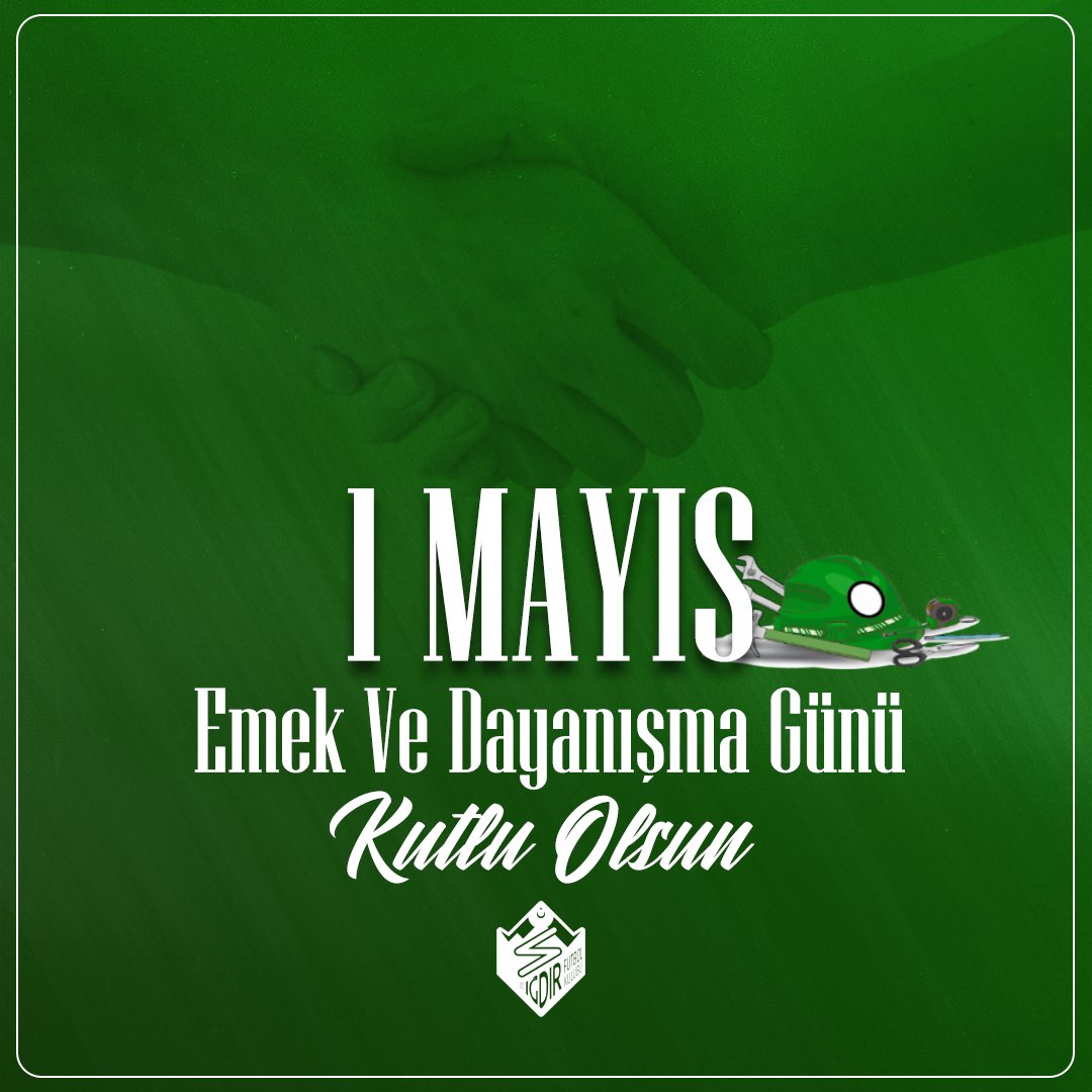 igdirfksports's tweet photo. Tüm emekçilerin 1 Mayıs Emek ve Dayanışma Günü kutlu olsun! #1mayısişçibayramı https://t.co/NEZOb7Xz1V