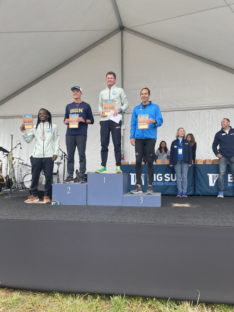 Got the W! Happy about it. Big Sur Marathon.