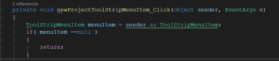 As someone whose used to .NET 3-4.8, and heavily C++, I'm dumbfounded by the null warning in newer C#. I'm literally checking. Why does it hate the as keyword and wants me to hard cast? Is the 'as' keyword now redundant? https://t.co/mek2H6GeBe