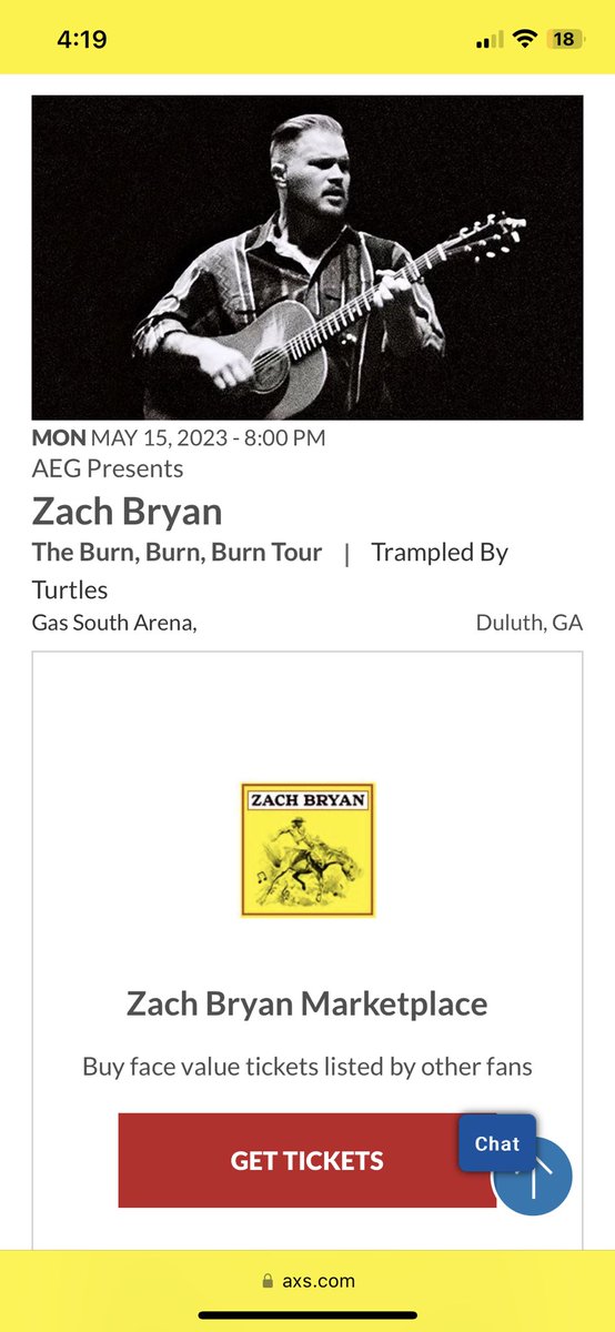 CoreyCh11631249's tweet photo. Added a direct link to @zachlanebryan AXS link for Duluth, GA on the Home Screen hoping to score some aftermarket tickets so me and the wife can go jam on my week off in May! https://t.co/m2aMo5pxCm