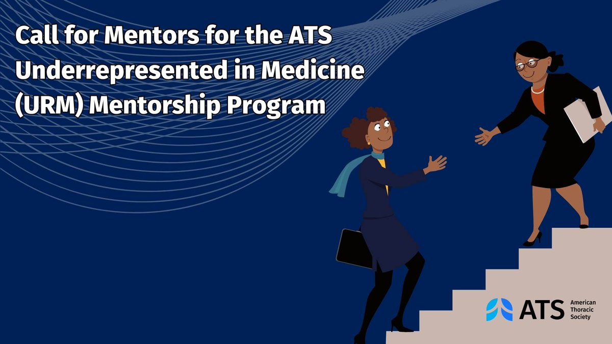 atscommunity's tweet photo. The ATS Health Equity &amp; Diversity Committee seeks qualified members of ATS to serve as mentors in the Underrepresented in Medicine Mentorship Program, a 2yr program beginning in May that kicks off at our conference. Contact klawrence@thoracic.org by Wed. May 10 for more info! https://t.co/jrYi5NsQSU