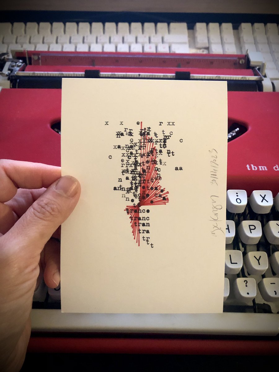 kongroove's tweet photo. Dispersed trance #jirayrinwalkmani #improvisedsketch #typewriterart #concretepoetry #unistbmdeluxe #rotringisograph #inkdrawing https://t.co/7jG51Agox3