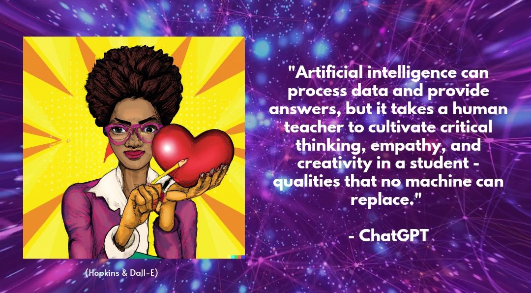 mme_hopkins's tweet photo. What an awesome weekend @nltatesic #TESIConnect! Had the l
pleasure of leading some learning conversations around AI and #ChatGPT. In a world of AI, how do we reimagine our assessments to be responsive to our students and the time we're in? Really enjoyed the conversations! https://t.co/tiZqdYExdL