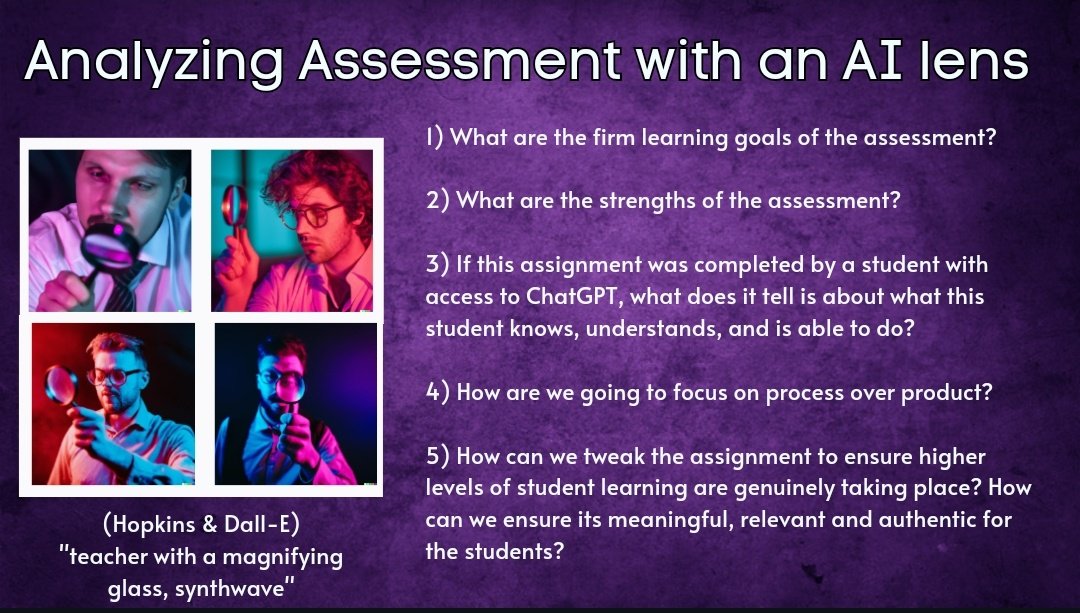 mme_hopkins's tweet photo. What an awesome weekend @nltatesic #TESIConnect! Had the l
pleasure of leading some learning conversations around AI and #ChatGPT. In a world of AI, how do we reimagine our assessments to be responsive to our students and the time we're in? Really enjoyed the conversations! https://t.co/tiZqdYExdL