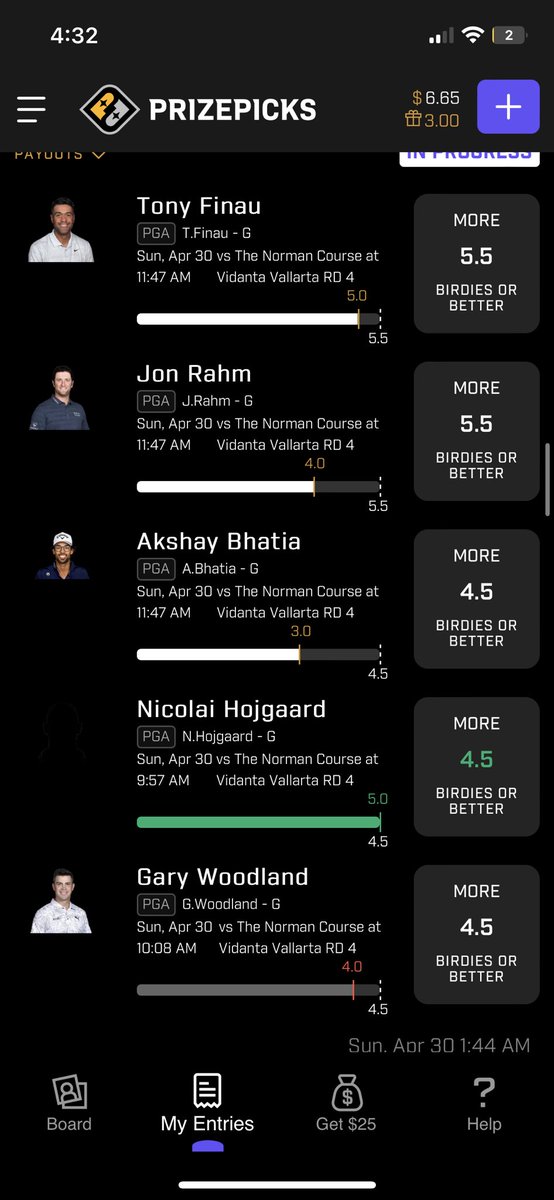 ItsLilhuncho's tweet photo. 5🦿”PGA TICKET” 🎟️FAILED US🤦🏽‍♂️,Like If You Tailed👀, Follow For More🔥🔒

#UnderdogFantasy #prizepicks #Twittergambling #underdogpicks https://t.co/OiJ7s0X3Tk