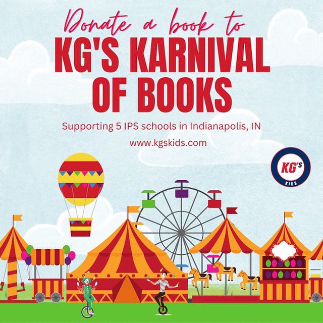 We are days away from the beginning of KG’s Karnival! We’re gifting books to every student in 5 IPS schools. You can join in by purchasing a book from our Amazon wishlist!

#literacy #reading #nonprofit #givingback