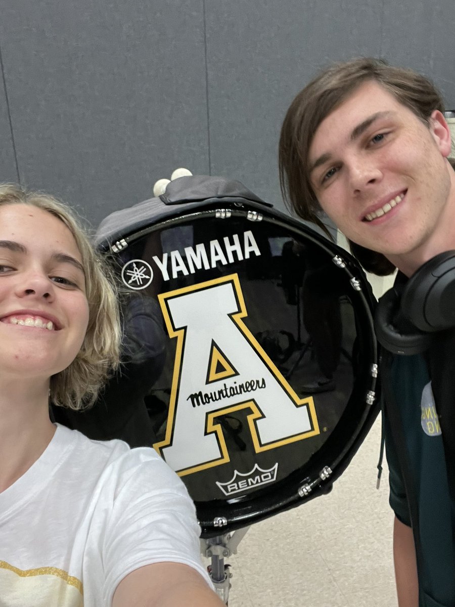 Two of our drumline seniors auditioned for App State today!! So proud of these two and everyone else who’s done college auditions this year 🥰 <a href="/appstate_mm/">App State Marching Mountaineers</a>
