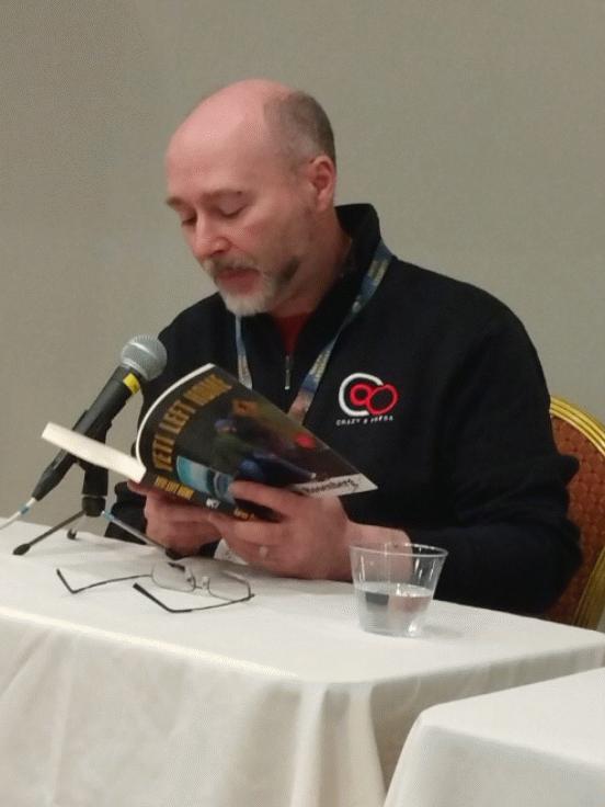 Aaron Rosenberg (@gryphonrose) on Twitter photo From my reading of Yeti Left Home at <a href="/eSpecBooks/">eSpecBooks</a> launch party at <a href="/HELIOsphereNY/">HELIOsphereNY</a> thus weekend. Taken by @jendaby. :) From my reading of Yeti Left Home at <a href="/eSpecBooks/">eSpecBooks</a> launch party at <a href="/HELIOsphereNY/">HELIOsphereNY</a> thus weekend. Taken by @jendaby. :)