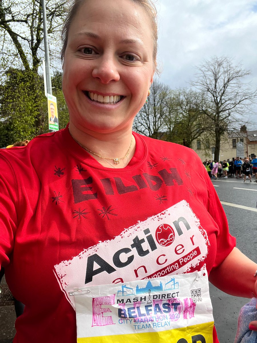 CiaraKnoxSLT's tweet photo. What a fun day running the Belfast Marathon relay with my colleagues from @publichealthni in support of @actioncancer 🥉 🏃🏼 
Same time next year ladies?? 😅
@HeatherMcF16 @JennyKirkwood20 @SiobhanRogan https://t.co/qMP10lhBRO