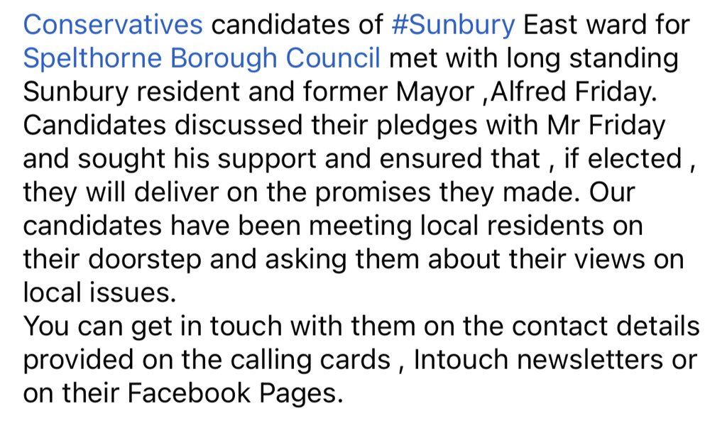 Halliford & Sunbury Conservatives (@hstories4) on Twitter photo 