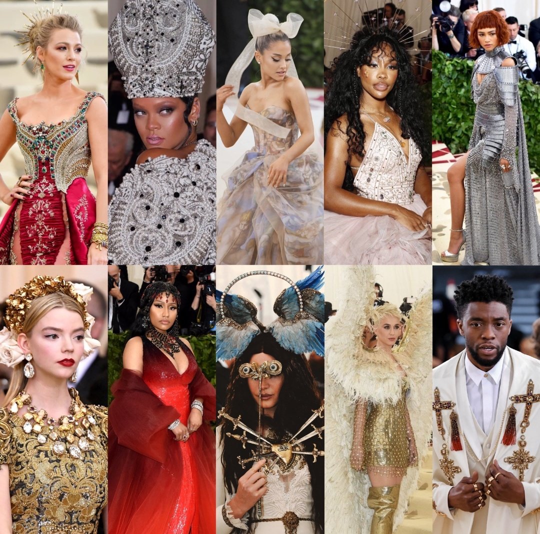 sisithecreatorr's tweet photo. os looks do Met gala de 2018 foram os mais icônicos e isso não é nem discutível https://t.co/LP4ynn2afV