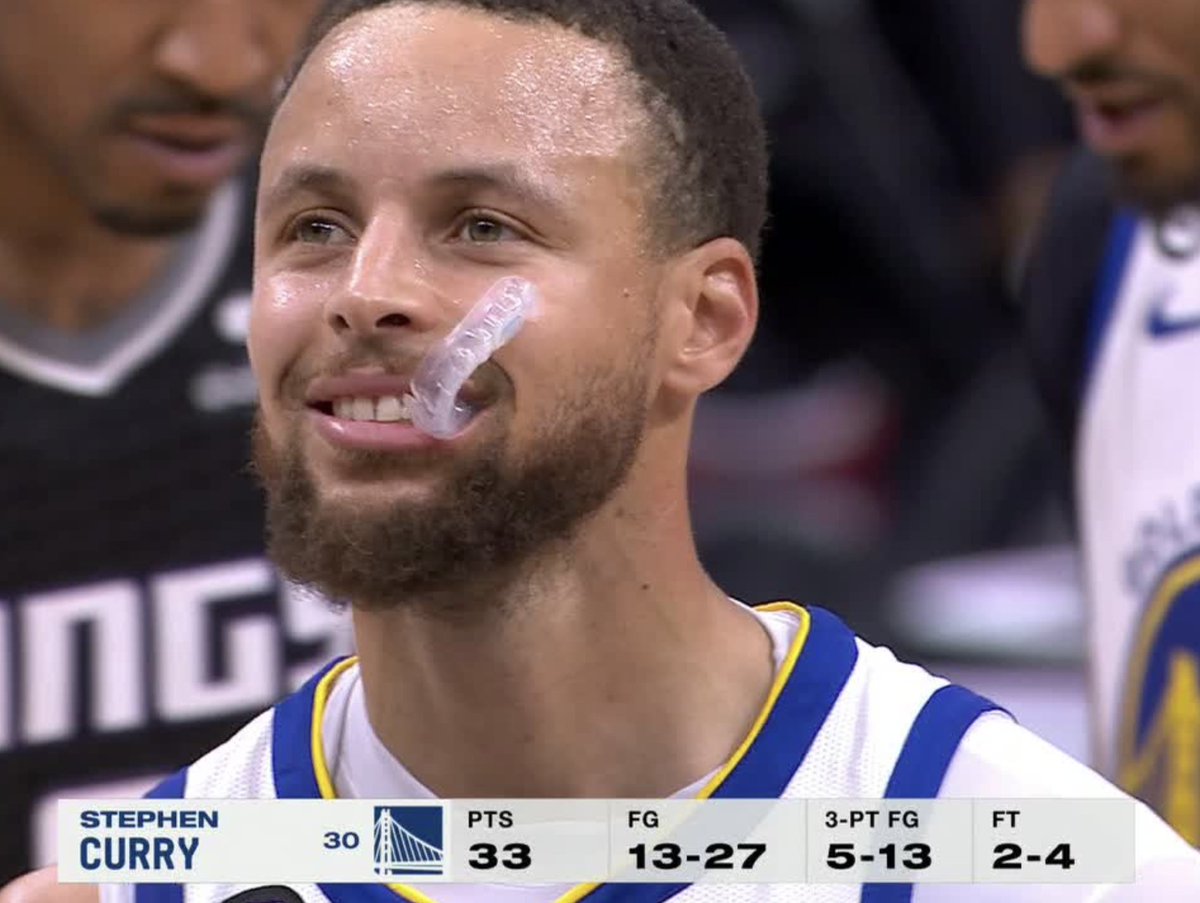 Steph is all smiles in Game 7 😁